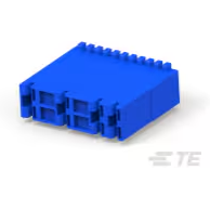 TE Connectivity-521435-1 Einzeladersteckverbinder, Gehäuse Conn Housing RCP 6 POS 5mm Crimp ST Cable Mount Blue Loose