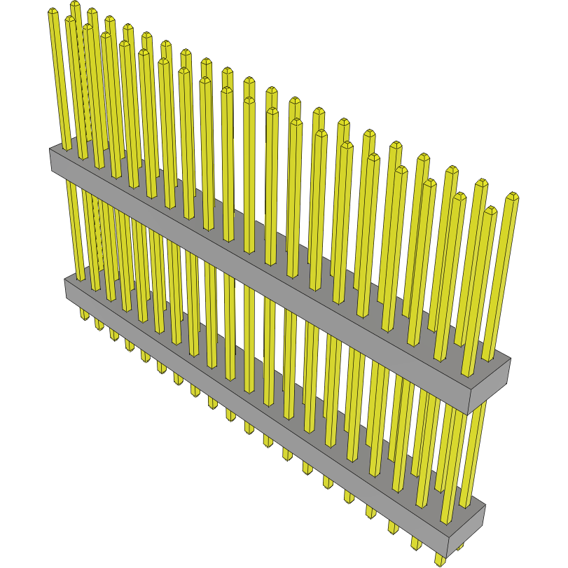 Samtec-TW-20-12-L-D-570-090 Connector Headers and PCB Receptacles Conn Board Stacker HDR 40 POS 2mm Solder ST Top Entry Thru-Hole Bulk