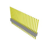 Conn Unshrouded Header HDR 22 POS 1.27mm Solder ST Top Entry Thru-Hole Tube