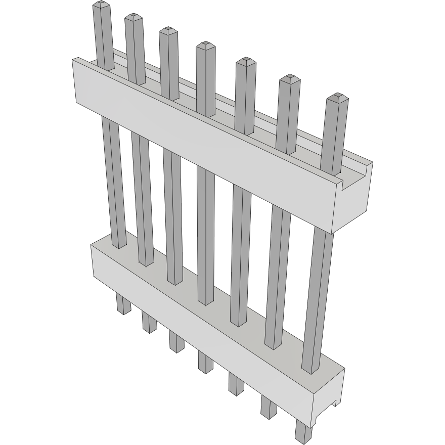 Samtec-HW-07-10-T-S-585-120 Steckverbinderleisten und Leiterplattenbuchsen Conn Board Stacker HDR 7 POS 2.54mm Solder ST Top Entry Thru-Hole Bulk