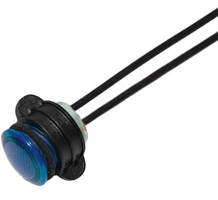 VCC (Visual Communications Company, LLC)-CNX714C600120W Panel Mount Indicators Panel Mount Indicator Round 14mm LED 120V Wire Blue IP67