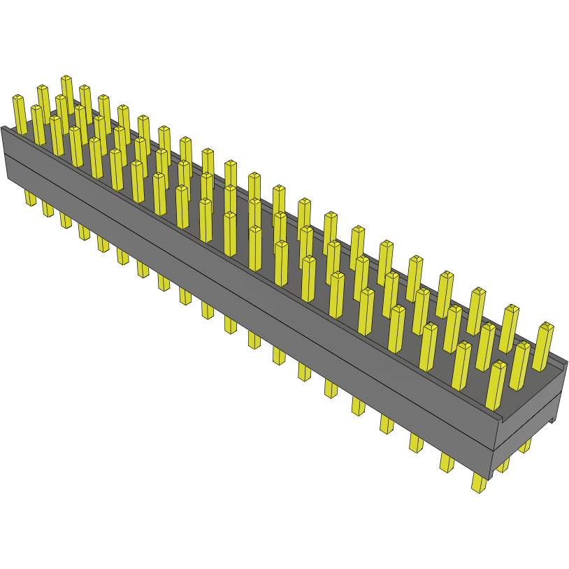 Samtec-DW-20-07-T-T-200 Cabezales del conector y receptáculos PCB Conn Board Stacker HDR 60 POS 2.54mm Solder ST Top Entry Thru-Hole Bulk
