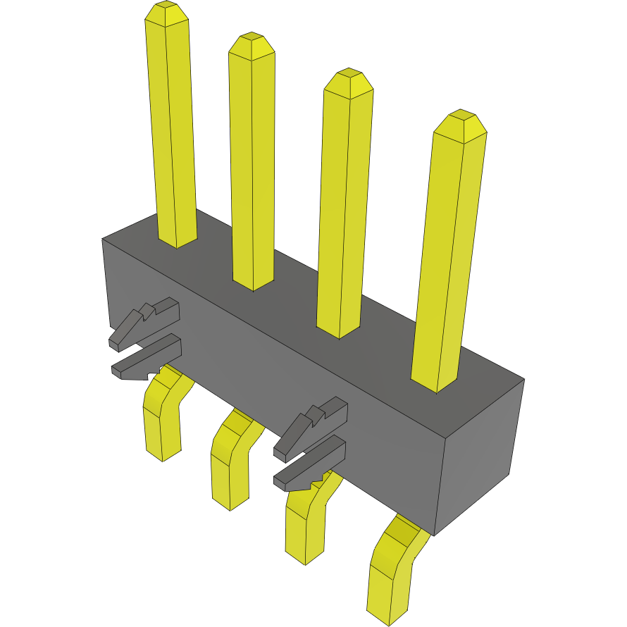 Samtec-MMT-104-02-S-SH-LC Connector Headers and PCB Receptacles Conn Unshrouded Header HDR 4 POS 2mm Solder RA Side Entry SMD Tube