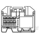 TE Connectivity-1747088-1 Einzeladersteckverbinder, Gehäuse 0.64III 2ROW 8POS PLUG HOUSING ASSY WITH HOLDER
