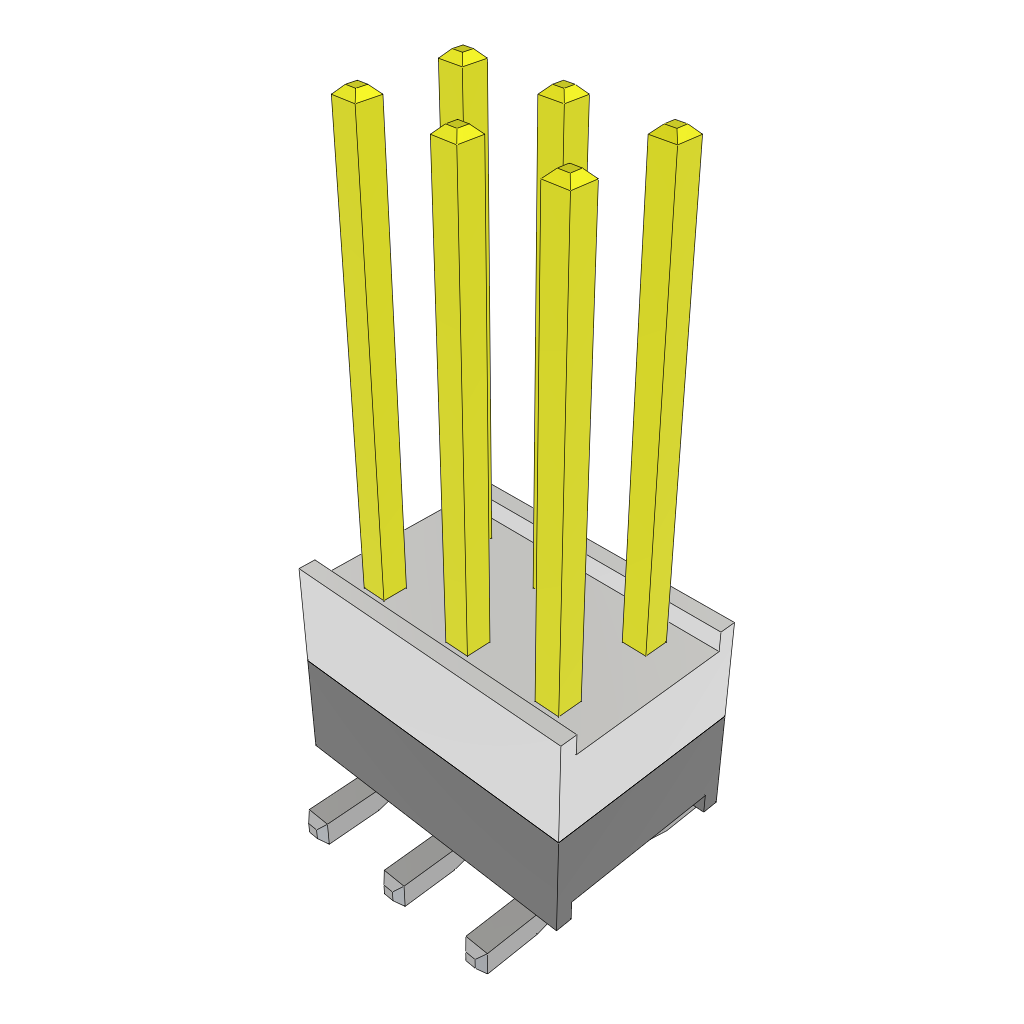Samtec-HW-03-09-G-D-395-SM Steckverbinderleisten und Leiterplattenbuchsen Conn Board Stacker HDR 6 POS 2.54mm Solder ST Top Entry SMD Layer