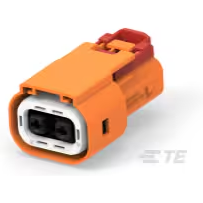 TE Connectivity-2310537-4 分立接线罩连接器 Housing for Female Terminals, 2 Position, Sealable, Orange
