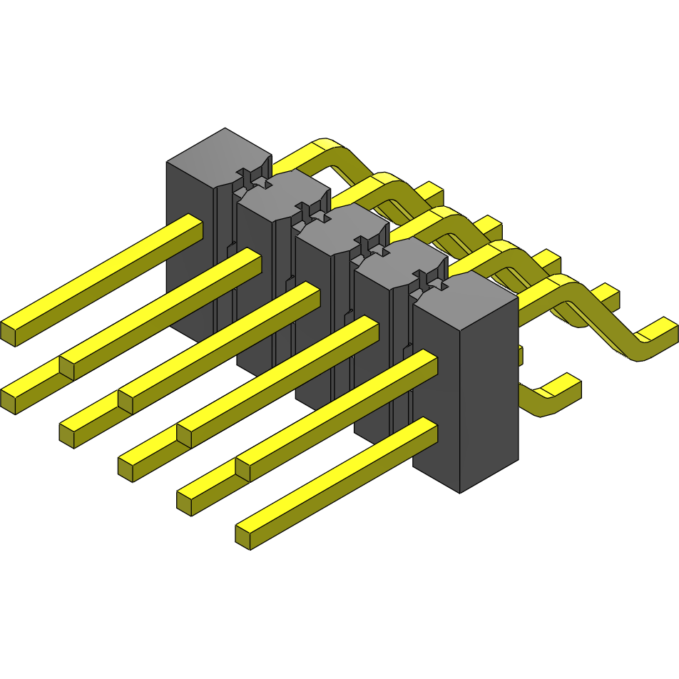 Samtec-TSM-105-02-S-DH Connector Headers and PCB Receptacles Conn Unshrouded Header HDR 10 POS 2.54mm Solder RA Side Entry SMD Tube