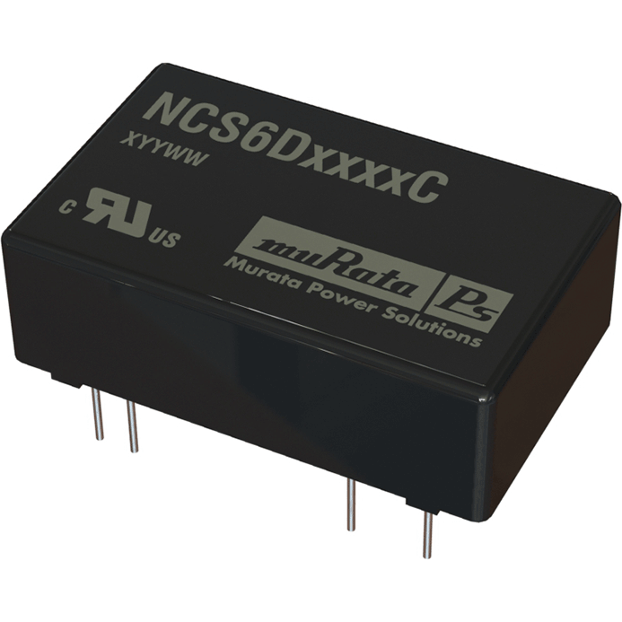 Murata Power Solutions-NCS6D4812C DC to DC Converter and Switching Regulator Module Module DC-DC 48VIN 2-OUT -12V/12V -0.25A/0.25A 6W 8-Pin Tube