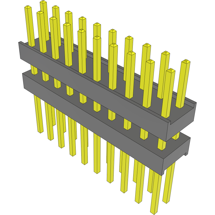 Samtec-EW-10-10-G-D-295 Connector Headers and PCB Receptacles Conn Board Stacker HDR 20 POS 2.54mm Solder ST Top Entry Thru-Hole Bulk