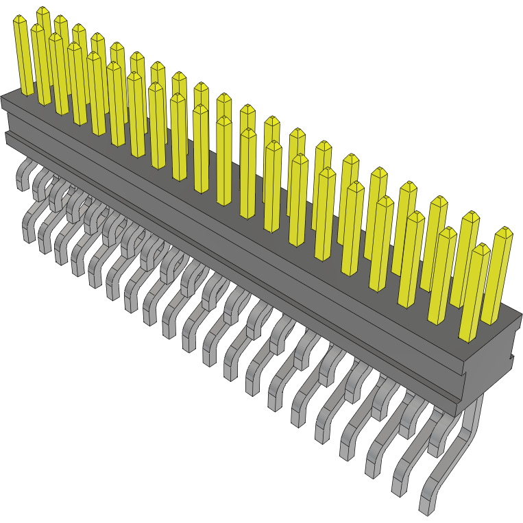 Samtec-FTSH-120-04-L-DH Cabezales del conector y receptáculos PCB Conn Unshrouded Header HDR 40 POS 1.27mm Solder RA Side Entry SMD TIGER CLAW™ Tube