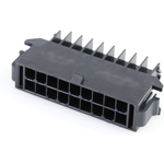 Conn Housing PL 18 POS 4.2mm Crimp ST Panel Mount Black Mini-Fit TPA2 Bag