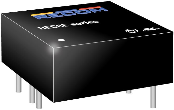 RECOM Power-REC8E-2415S/CTRL/X1 直流-直流转换器和开关式调节器模块 Module DC-DC 24VIN 1-OUT 15V 0.533A 8W 5-Pin Tube