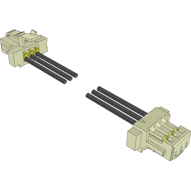 Samtec-S1SS-03-28-GF-05.50-L1 Andere Kabelbaugruppen Cable Assembly Discrete Wire 0.139m 28AWG Wire to Board to Wire to Board 3 to 3 POS SKT-SKT Crimp-Crimp Micro Mate™ Bag