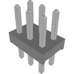 Conn Unshrouded Header HDR 6 POS 2mm Solder ST Top Entry Thru-Hole Bulk