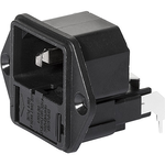 Power Entry Module Unfiltered M 3 POS 250VAC 10A Fuse Straight/Right Angle 1 Port