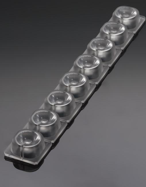 LEDIL OY-F15554_JENNY-8X1-40 Optische Linsen Round Optical Lens Clear Silicone Pin/Glue Box