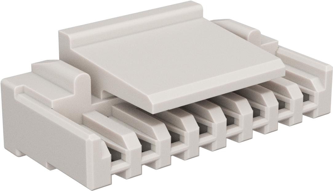 Amphenol Communications Solutions-10155244-08111LF Einzeladersteckverbinder, Gehäuse Conn Housing RCP 8 POS 1.25mm Crimp ST Cable Mount Natural Bag