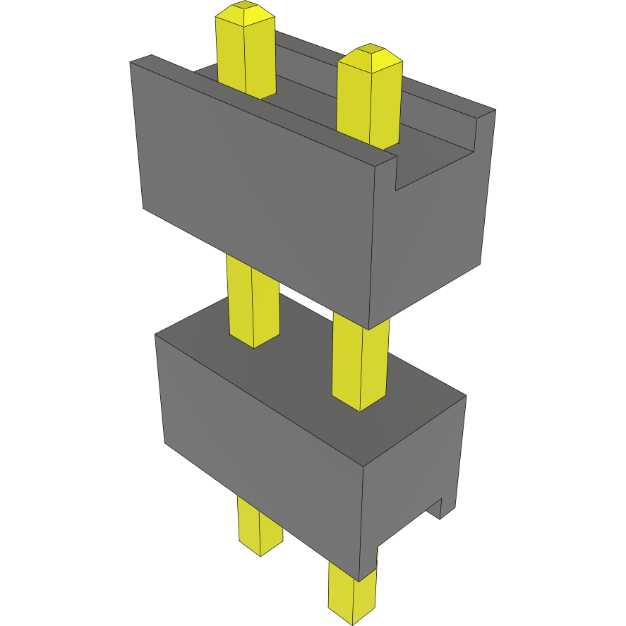 Samtec-DW-02-16-G-S-300 Steckverbinderleisten und Leiterplattenbuchsen Conn Board Stacker HDR 2 POS 2.54mm Solder ST Top Entry Thru-Hole Bulk