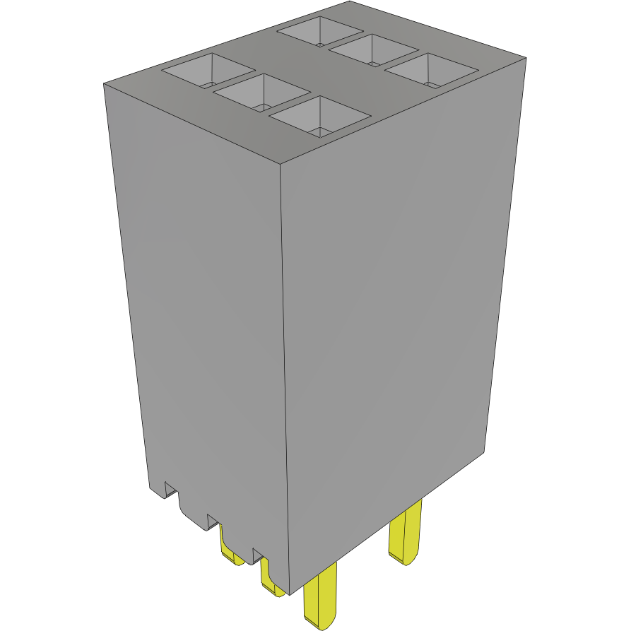 Samtec-SMS-103-01-S-D Steckverbinderleisten und Leiterplattenbuchsen Conn Socket Strip SKT 6 POS 1.27mm Solder ST Thru-Hole Bulk