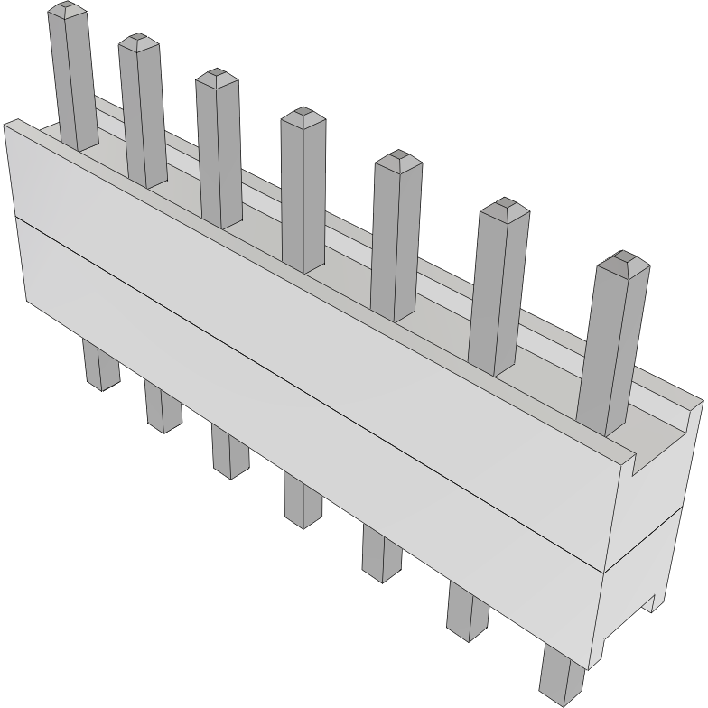 Samtec-HW-07-07-T-S-200-110 Steckverbinderleisten und Leiterplattenbuchsen Conn Board Stacker HDR 7 POS 2.54mm Solder ST Top Entry Thru-Hole Bulk