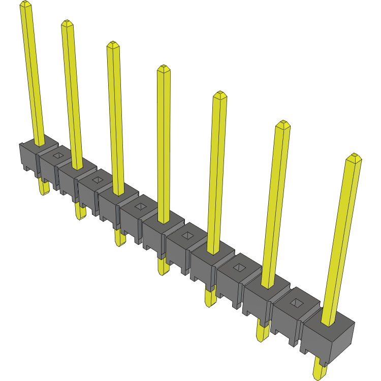 Samtec-TSW-207-15-S-S Connector Headers and PCB Receptacles Conn Unshrouded Header HDR 7 POS 5.08mm Solder ST Top Entry Thru-Hole Bulk