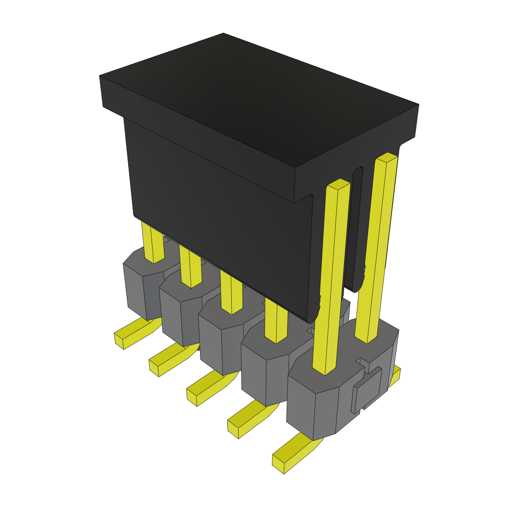 Samtec-TSM-105-02-S-DV-A-P Steckverbinderleisten und Leiterplattenbuchsen Conn Unshrouded Header HDR 10 POS 2.54mm Solder ST Top Entry SMD Tube