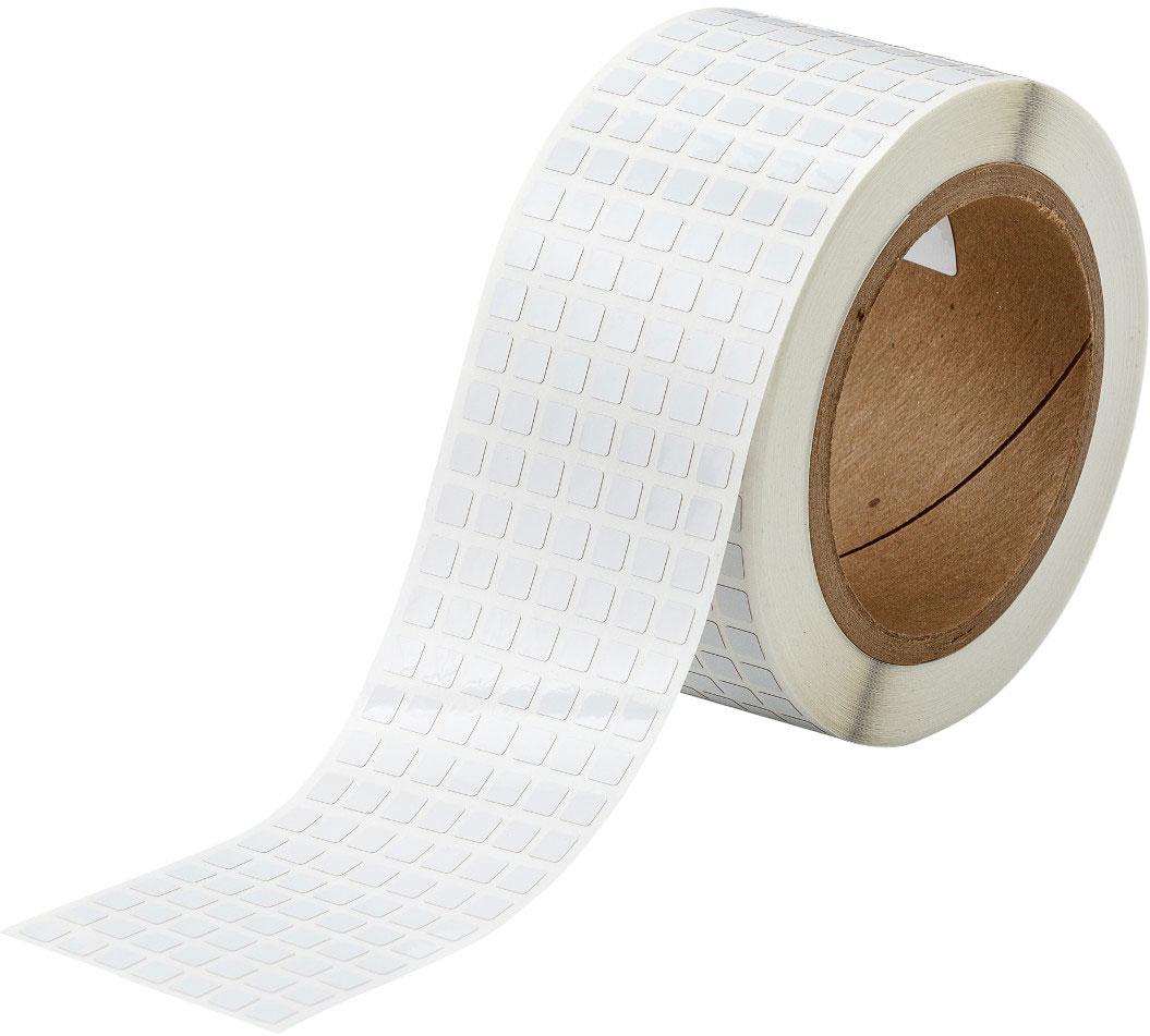 Brady Corporation-THT-70-727-20 Beschriftungen Labels Thermal Transfer Label Polyimide Gloss White 6.35x6.35mm