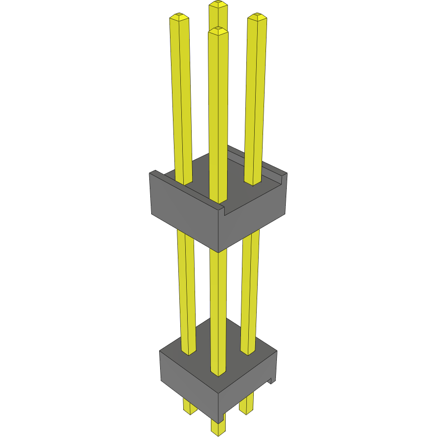 Samtec-DW-02-12-L-D-590 Steckverbinderleisten und Leiterplattenbuchsen Conn Board Stacker HDR 4 POS 2.54mm Solder ST Top Entry Thru-Hole Bulk