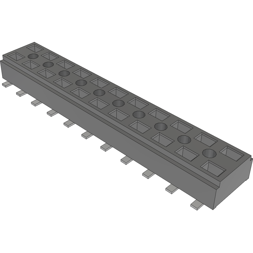 Samtec-CLT-111-02-L-D-BE-A Steckverbinderleisten und Leiterplattenbuchsen Conn Socket Strip SKT 22 POS 2mm Solder ST Bottom Entry SMD TIGER CLAW™ Tube