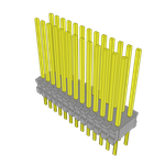 Conn Unshrouded Header HDR 26 POS 1.27mm Solder ST Top Entry Thru-Hole Tube