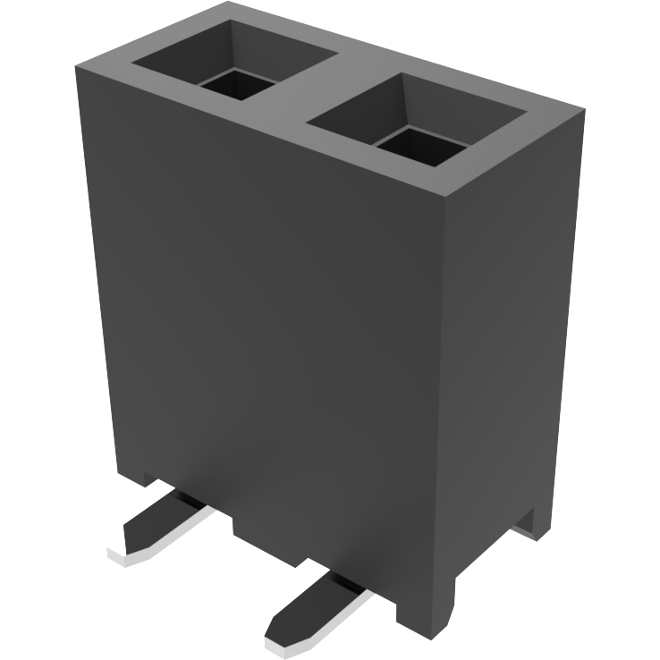 Amphenol Communications Solutions-10131935-102ULF Steckverbinderleisten und Leiterplattenbuchsen Minitek®, Board to Board, Receptacle, Surface Mount, Single row, 2 Positions, 2mm (0.079inch), Vertical