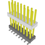 Conn Board Stacker HDR 16 POS 2.54mm Solder ST Top Entry SMD Tube