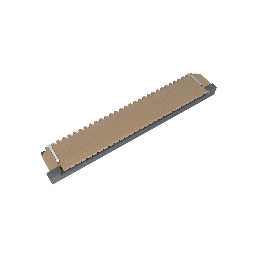 Amphenol Communications Solutions-SFW28R-2STE1LF Connettore FFC-FPC 1.00mm Flex Connector, SFW-R series, 28 Position, Upper Side Contact, Side Entry Surface Mount ZIF Connector, Lead Free