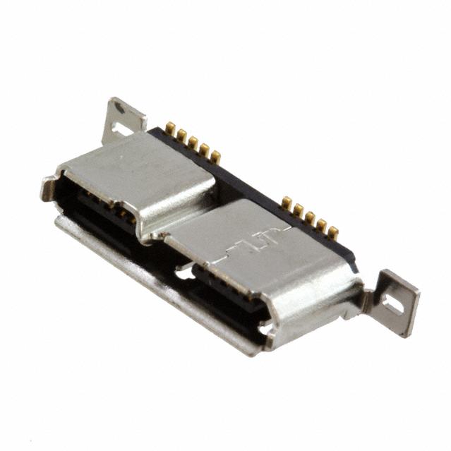 Mill-Max-897-10-010-00-300002 Connector USB Conn Micro USB 3.0 Type B RCP 10 POS Solder ST SMD 10 Terminal 1 Port T/R