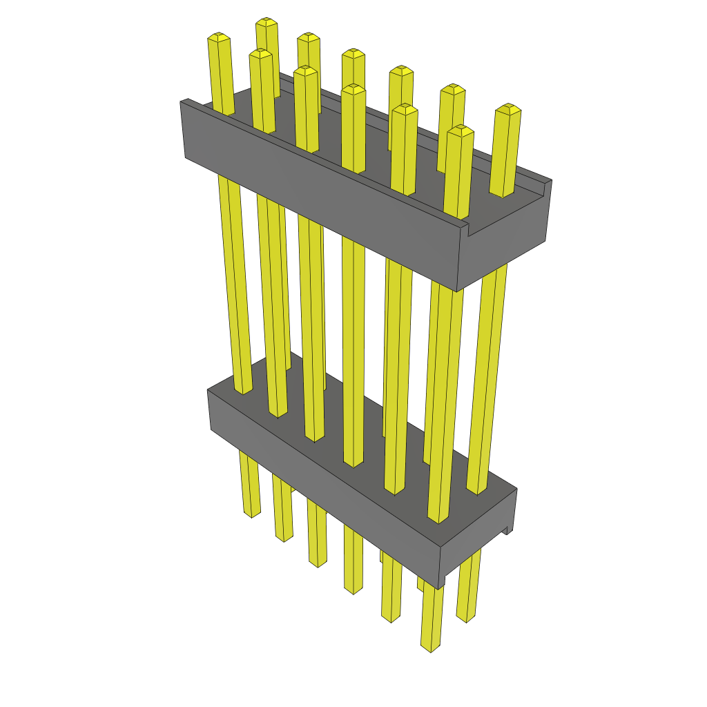 Samtec-ZW-06-12-G-D-688-230 Steckverbinderleisten und Leiterplattenbuchsen Conn Board Stacker HDR 12 POS 2.54mm Solder ST Top Entry Thru-Hole Bulk