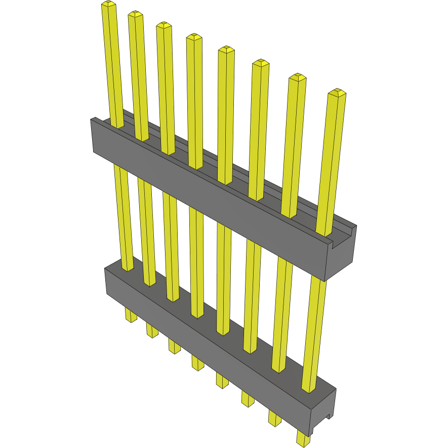 Samtec-DW-08-12-T-S-600 Steckverbinderleisten und Leiterplattenbuchsen Conn Board Stacker HDR 8 POS 2.54mm Solder ST Top Entry Thru-Hole Bulk