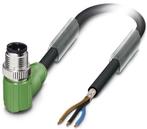 PHOENIX CONTACT-1682702 Andere Kabelbaugruppen Sensor/actuator cable, 3-position, PUR halogen-free, black-gray RAL 7021, shielded, Plug angled M12, A-coded,on free cable end, cable length 5 m