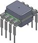 All Sensors Corporation-ELVH-B001D-HNND-C-NAA4 Sensor de presión de montaje en tablero Board Mount Pressure Sensor -1bar to 1bar Differential 8-Pin DIP Module