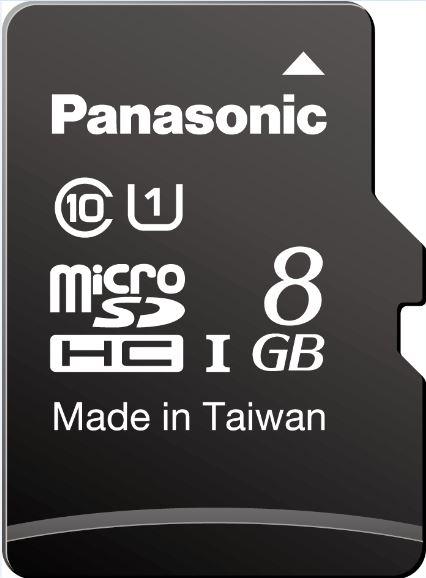 Panasonic Industry-RP-SMPT08DA1 Flash Cards Flash Card 8G-byte 1.8V/2.5V/3.3V MicroSDHC Card 8-Pin