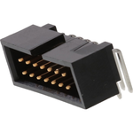 Conn Shrouded Header (4 Sides) HDR 14 POS 2.54mm Solder RA Side Entry Thru-Hole C-Grid Tray