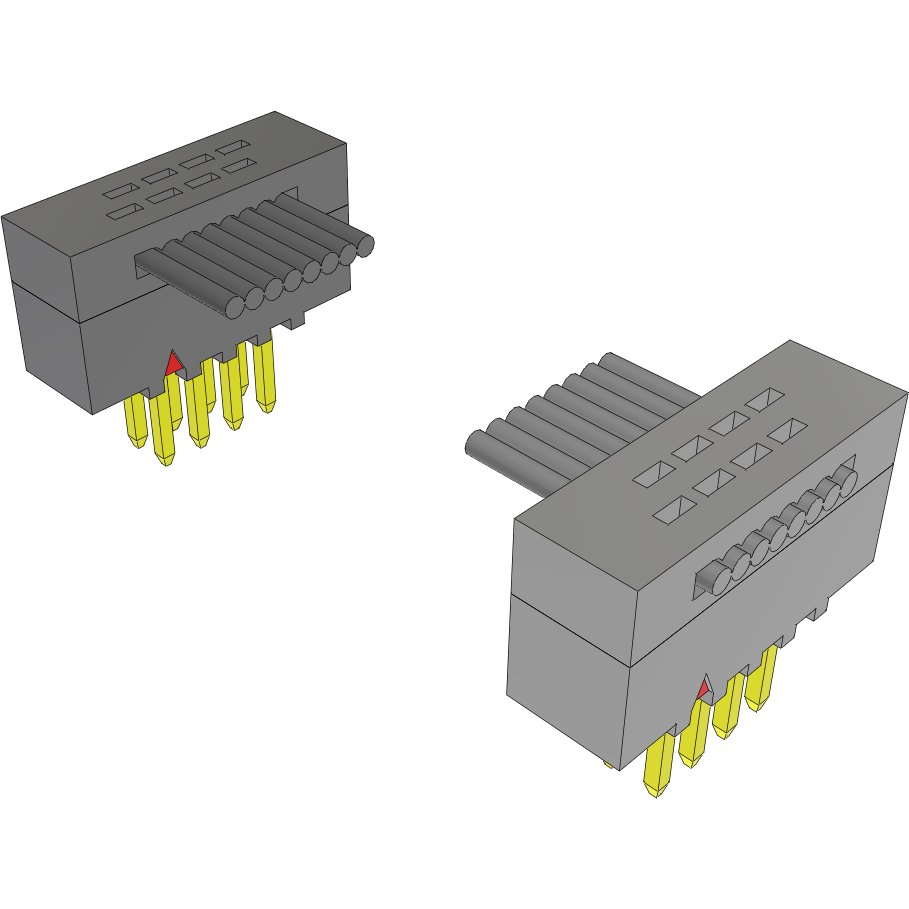 Samtec-FFMD-04-D-08.00-01 Flachband Kabelbaugruppen Cable Assembly 0.2m 30AWG 0.64mm 8 to 8 POS IDC Connector to IDC Connector M-M TIGER EYE™ Clamshell