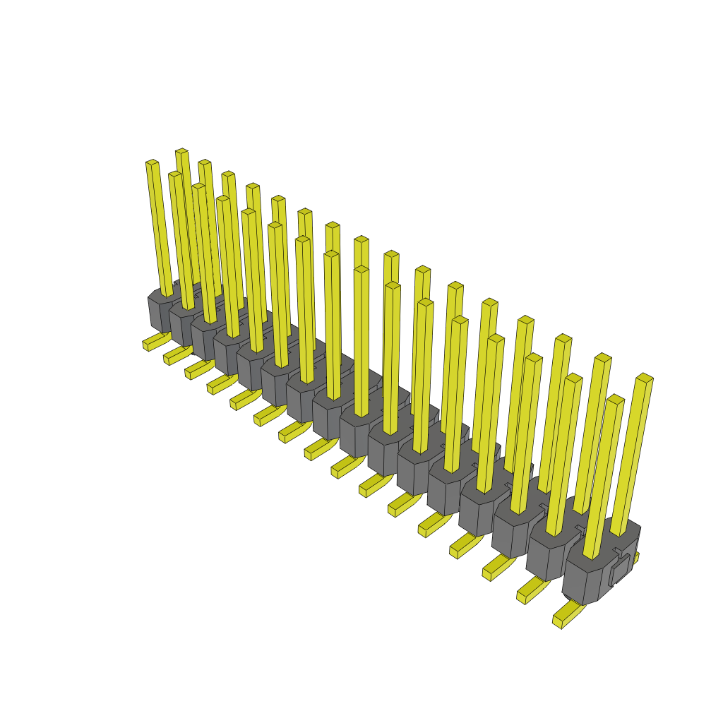 Samtec-TSM-116-03-S-DV-A Connector Headers and PCB Receptacles Conn Unshrouded Header HDR 32 POS 2.54mm Solder ST Top Entry SMD Tube