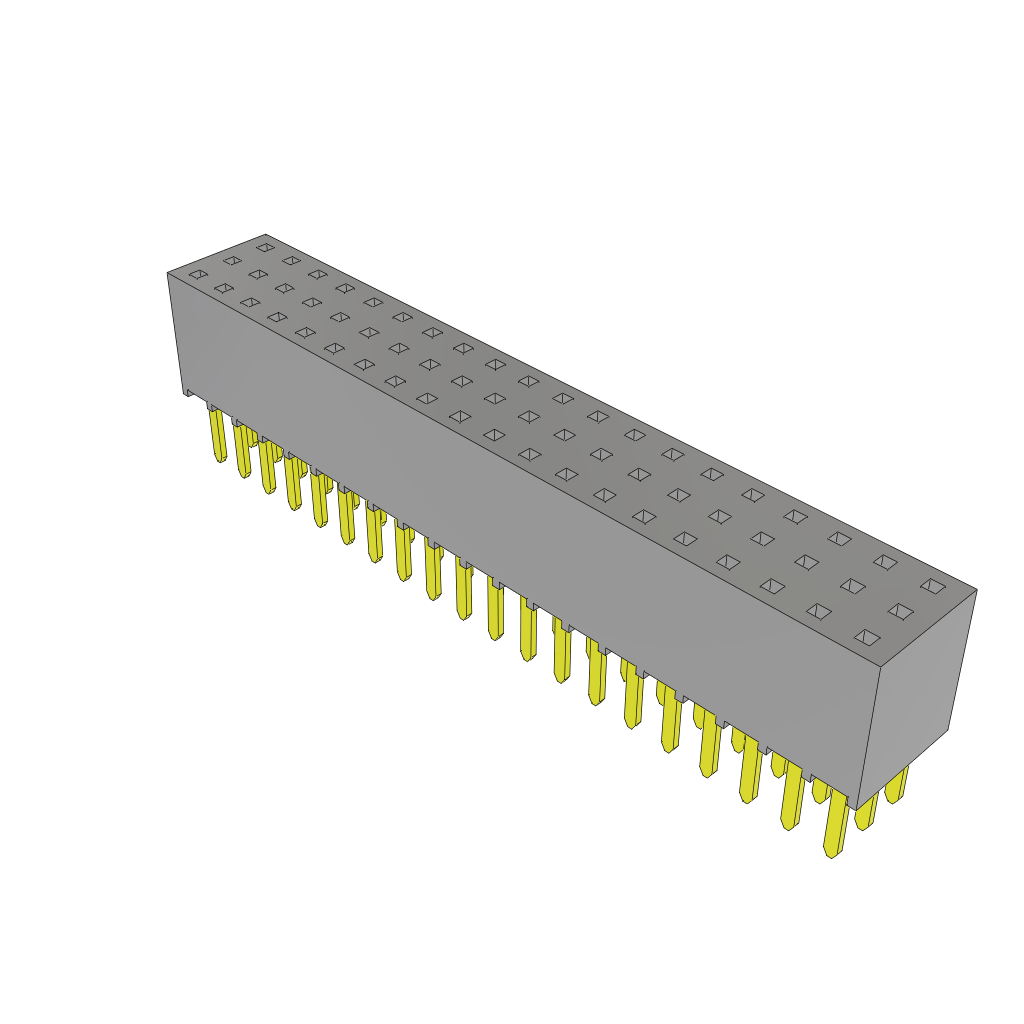 Samtec-SSW-120-02-F-T Steckverbinderleisten und Leiterplattenbuchsen Conn Socket Strip SKT 60 POS 2.54mm Solder ST Top Entry Thru-Hole Layer