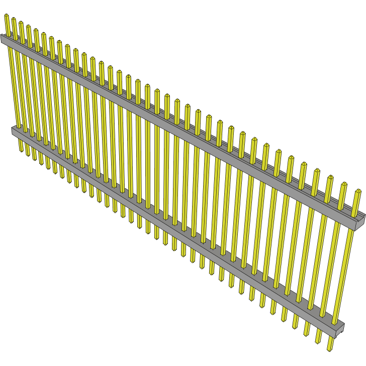 Samtec-TW-36-12-L-S-805-155 Cabezales del conector y receptáculos PCB Conn Board Stacker HDR 36 POS 2mm Solder ST Top Entry Thru-Hole Bulk