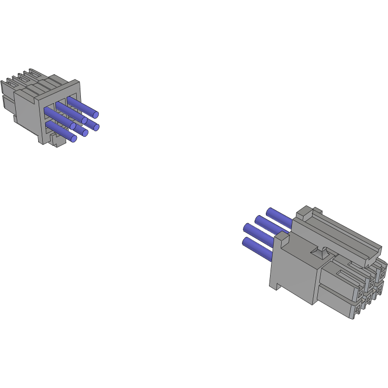 Samtec-MMSD-03-28-L-06.00-D-K-LDS Cable Assembly AC Power Cable Assembly 0.152m Power to Power 6 to 6 POS SKT-SKT Crimp-Crimp 28AWG