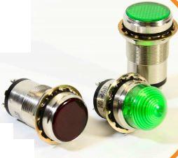 Dialight-556-1505-304F Panel Mount Indicators LED Panel Mount Indicator Uni-Color Red 8000mcd 2-Pin