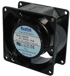 Qualtek Electronics-FAA1-08038NBMT31 Souffleurs et ventilateurs AC Fan Axial Ball Bearing 115V 22CFM/24CFM 25.3dB/26.2dB 80 X 80 X 38mm Bulk