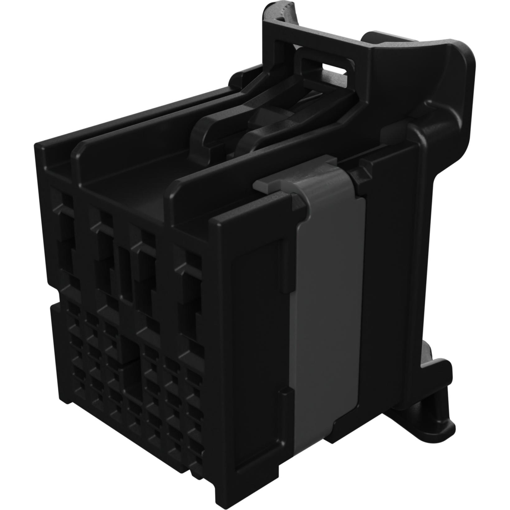 Molex-1600290011 Custodia filo connettore dedicato Hybrid Receptacle, 27 Circuits, Key 1, Black