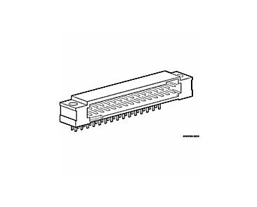 Amphenol Communications Solutions-87402-140 Piastre connettori e prese PCB Rib-Cage® Board To Board Connector, Through Mount Right-Angle Shrouded PCB Header, 80 Positions, Mounting Ears
