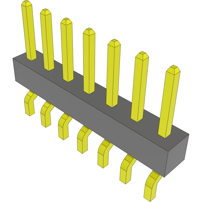 Samtec-MMT-107-02-S-SH Connector Headers and PCB Receptacles Conn Unshrouded Header HDR 7 POS 2mm Solder RA Side Entry SMD Tube